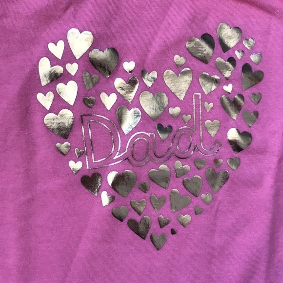 4/$25 Cat & Jack tee shirt Dad with hearts - Picture 2 of 5